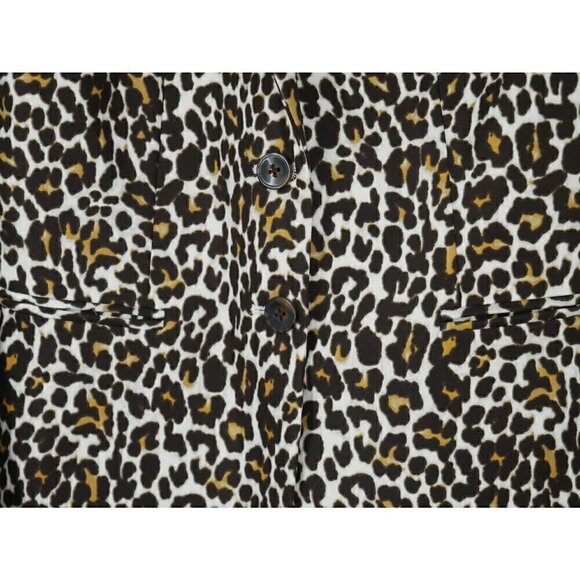 NWOT J.Crew Leopard Print Blazer Brown Tan XXS - Picture 6 of 6